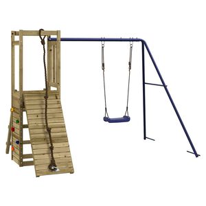 vidaXL Aire de jeux d'ext&eacute;rieur bois de pin impr&eacute;gn&eacute;