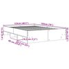 vidaXL Cadre de lit sans matelas ch&ecirc;ne marron 120x190 cm
