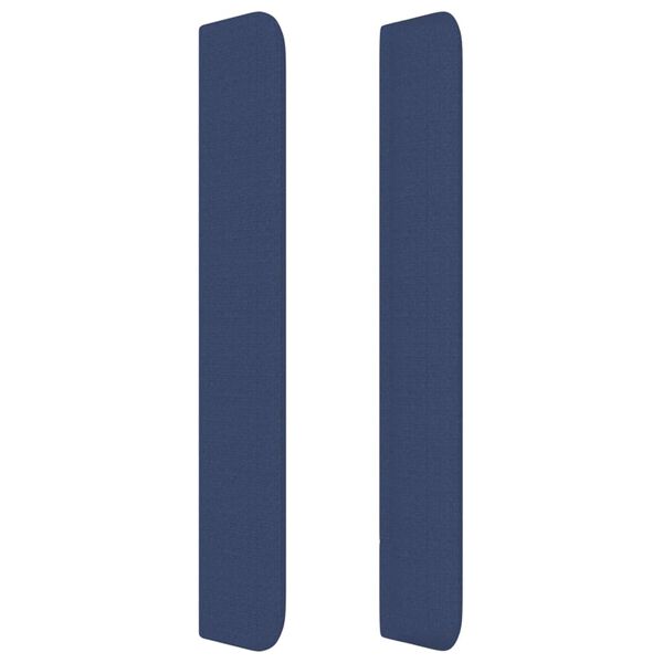vidaXL T&ecirc;te de lit avec oreilles Bleu 203x16x118/128 cm Tissu