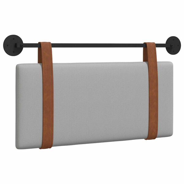 vidaXL T&ecirc;te de lit suspendue Uni Gris nuage 90 x 55 x 5 cm PU antique