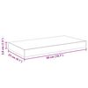 vidaXL &Eacute;tag&egrave;re murale flottante Noir brillant 50x23x3,8 cm MDF