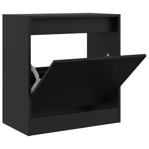 vidaXL Armoire &agrave; chaussures noir 60x34x63,5 cm bois d'ing&eacute;nierie