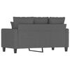 vidaXL Canap&eacute; &agrave; 2 places Gris fonc&eacute; 120 cm Tissu