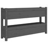 vidaXL Jardini&egrave;re Gris 112x25x66 cm Bois massif de pin