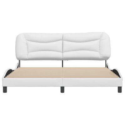 vidaXL Cadre de lit sans matelas blanc 180x200 cm similicuir