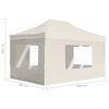 vidaXL Tente de r&eacute;ception pliable avec parois Aluminium 4,5x3 m Cr&egrave;me