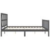 vidaXL Cadre de lit sans matelas gris 200x200 cm bois massif de pin