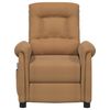 vidaXL Fauteuil de massage Taupe Tissu microfibre