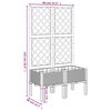 vidaXL Jardini&egrave;re avec treillis marron 80x40x142 cm PP