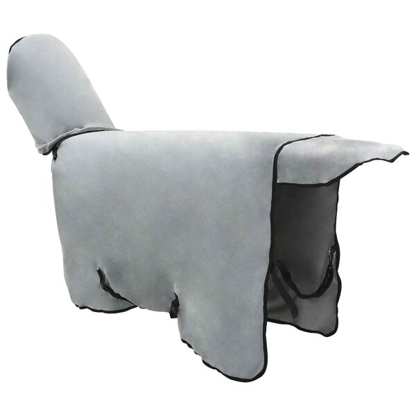 vidaXL Couverture &Eacute;quine Gris clair et rose complet Polyester