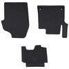vidaXL Tapis de voiture 3 pcs Noir Caoutchouc
