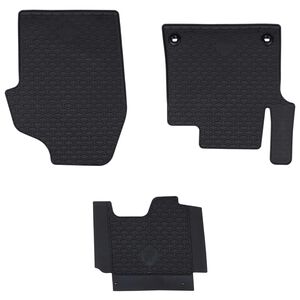 vidaXL Tapis de voiture 3 pcs Noir Caoutchouc