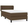 vidaXL Sommier &agrave; lattes de lit avec matelas Marron fonc&eacute; 90x190 cm
