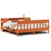 vidaXL Lit biblioth&egrave;que sans matelas cire marron 200x200 cm pin massif