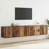 vidaXL Ensemble de meuble TV mural Montage mural 2 pcs Bois Ancien