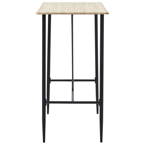 vidaXL Ensemble de bar 5 pcs Similicuir Noir