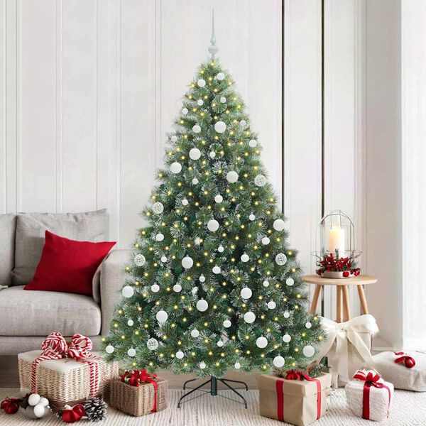 vidaXL Sapin de No&euml;l artificiel avec 300 LED Vert 180 cm PE et PVC
