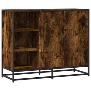 vidaXL Buffet ch&ecirc;ne fum&eacute; 92x35x76 cm bois d'ing&eacute;nierie