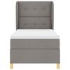 vidaXL Lit &agrave; ressorts avec matelas Taupe 200 x 80 cm tissu