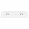 vidaXL Cadre de lit avec matelas avec matelas 2 pcs Blanc PVC