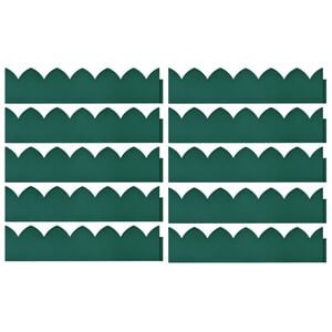 vidaXL Bordures de jardin 10 pcs Vert 65x15 cm PP