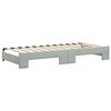 vidaXL Lit de jour avec gigogne sans matelas gris clair 90x200 cm