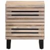 vidaXL Tables de chevet 2 pcs 40x34x46 cm bois manguier massif blanchi