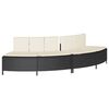 vidaXL Bancs de spa avec coussins 2 pcs noir r&eacute;sine tress&eacute;e