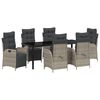 vidaXL Ensemble de salle &agrave; manger pour jardin 7 pcs Gris clair