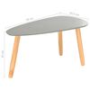 vidaXL Tables basses 2 pcs Gris Pin massif
