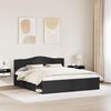vidaXL Cadre de lit Noir 180 x 200 cm Bois de pin massif
