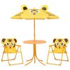 vidaXL Ensemble de bistro avec parasol pour enfants 3 pcs Jaune