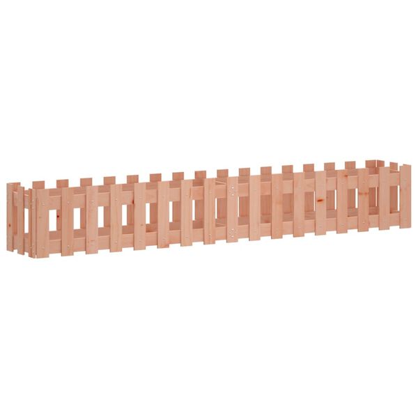 vidaXL Lit sur&eacute;lev&eacute; de jardin design de cl&ocirc;ture bois douglas massif