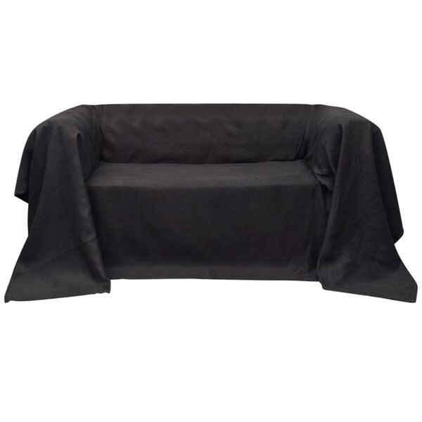 vidaXL Housse de canap&eacute; Micro-su&egrave;de Anthracite 270x350 cm