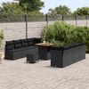 vidaXL Ensemble de canap&eacute; de jardin avec coussin Noir 80 x 80 x 71 cm