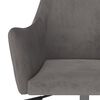 vidaXL Chaises pivotantes &agrave; manger lot de 4 Gris fonc&eacute; Velours