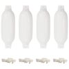 vidaXL Pare-choc de bateau 4 pcs blanc &Oslash; 11x40 cm PVC