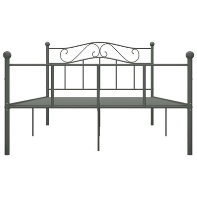 vidaXL Cadre de lit sans matelas gris métal 120x200 cm