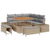 vidaXL Ensemble de canap&eacute; de jardin avec coussin 8 pcs Beige polyrotin