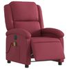 vidaXL Fauteuil de massage inclinable &eacute;lectrique Rouge bordeaux Tissu