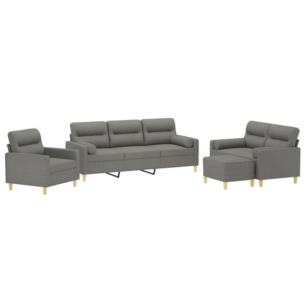vidaXL Ensemble de canap&eacute;s 3 pcs coussins d&eacute;coratifs et coussins