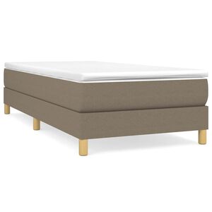 vidaXL Cadre de lit &agrave; lattes taupe 80x200 cm tissu