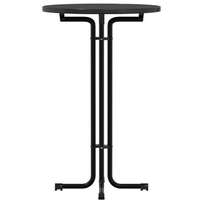 vidaXL Table à manger noir Ø70x110 cm bois d'ingénierie et acier