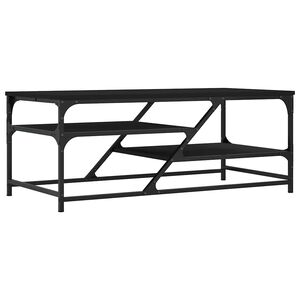 vidaXL Table basse noir 100x49x40 cm bois d'ing&eacute;nierie