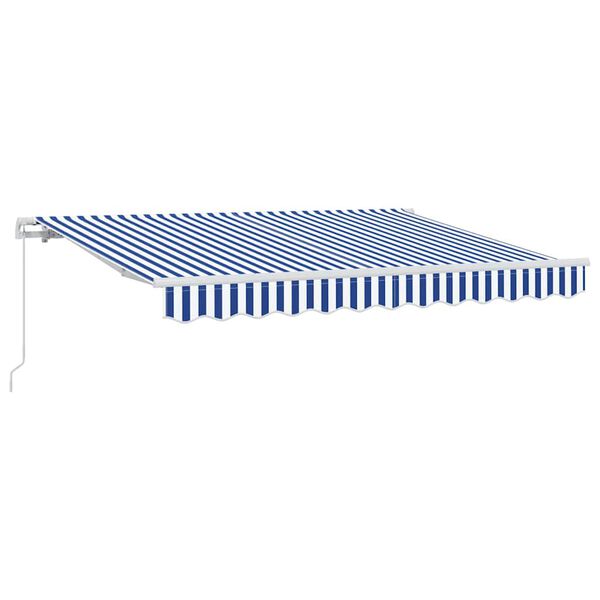 vidaXL Auvent R&eacute;tractable Bleu et Blanc 250 x 200 cm