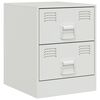 vidaXL Table de chevet blanc 34,5x39x44 cm acier