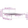 vidaXL Cadre de lit sans matelas gris b&eacute;ton 140x200 cm