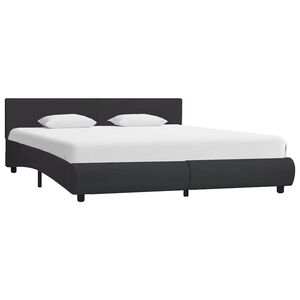vidaXL Cadre de lit avec LED sans matelas noir 160x200 cm