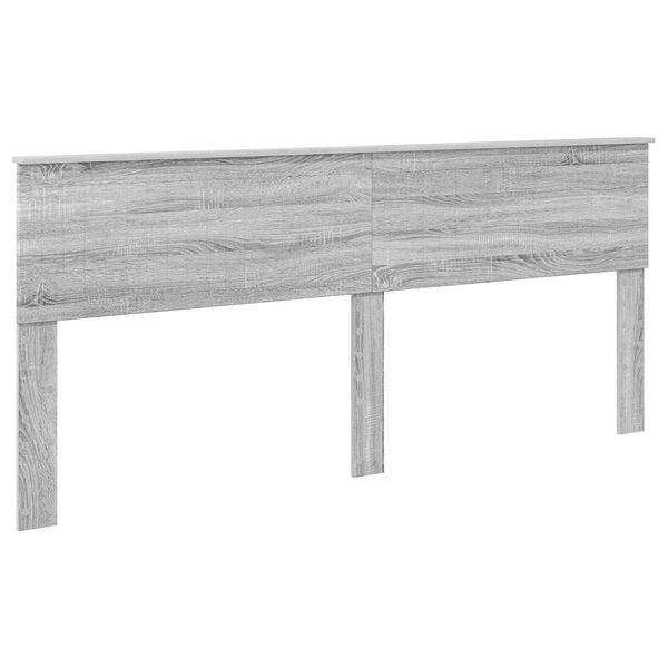 vidaXL T&ecirc;te de lit Gris Sonoma 200 cm Bois d'ing&eacute;nierie