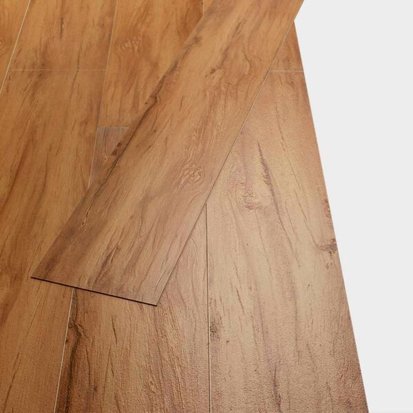 vidaXL Planches de sol 18 pcs Marron 5,26 m&sup2; PVC